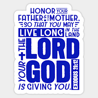 Exodus 20:12 Sticker